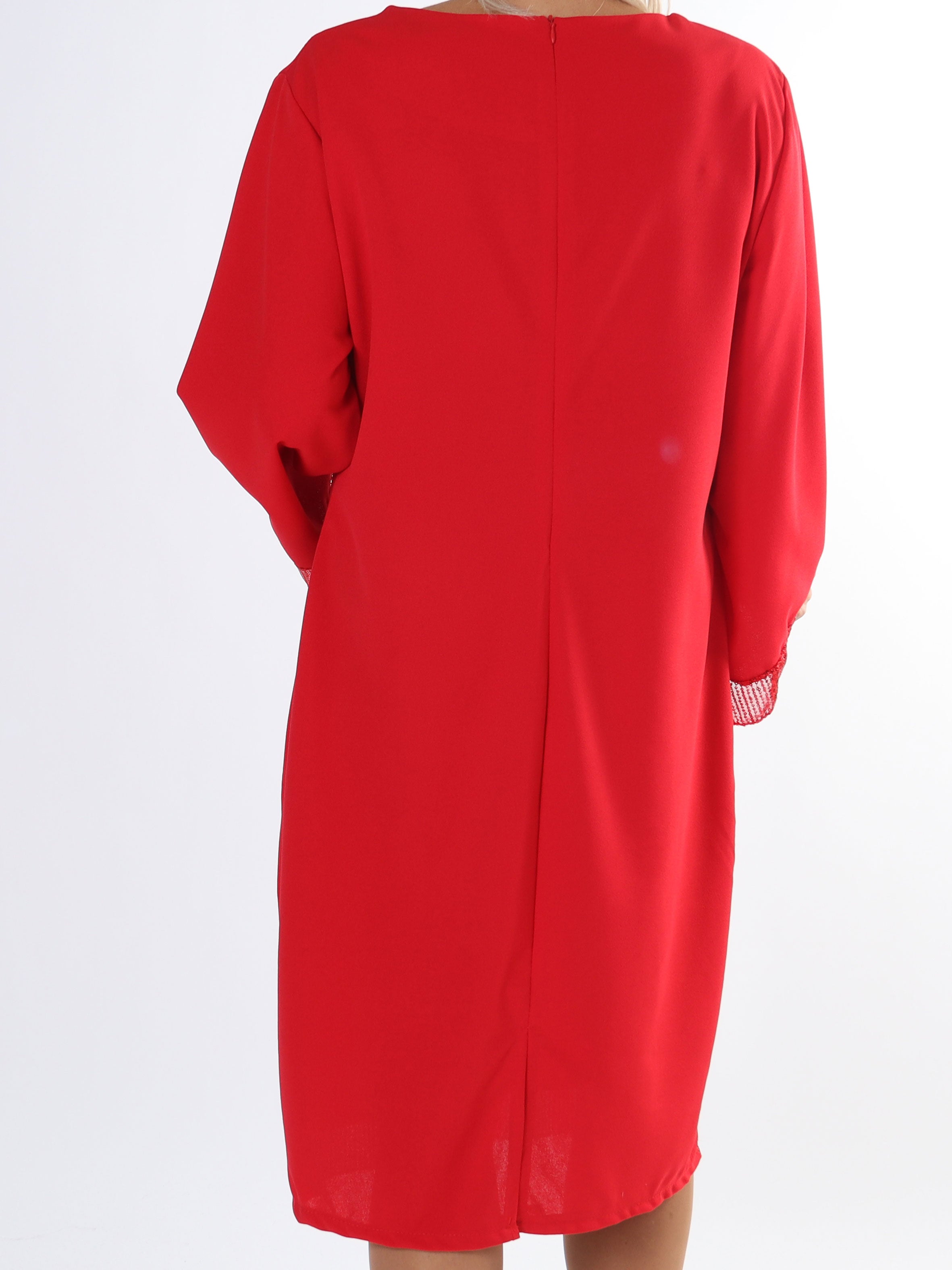 Lanza - Fin plus size kjole detaljeret med paillet kanter